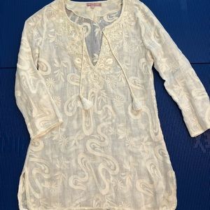 Calypso beaded bathing suit cover up